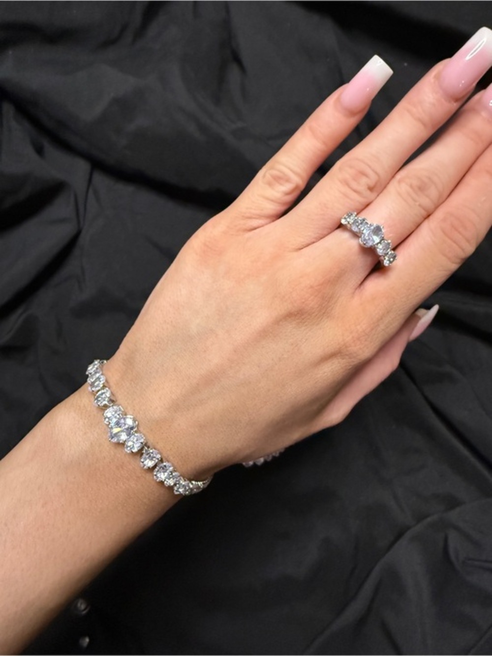 Silver Tone Rhinestone Wedding Jewelry Set – Costume Jewelry ✨